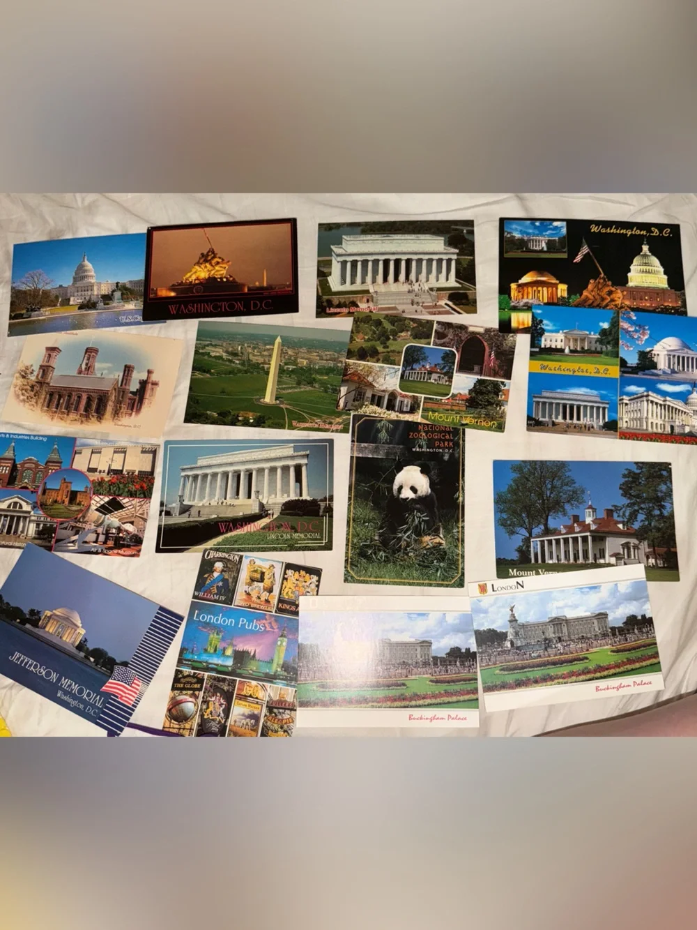 Set of 16 Vintage Postcards - London and Washington DC